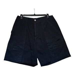Jonathan Logan Women's Black Cargo Shorts Size 10 Utility Style